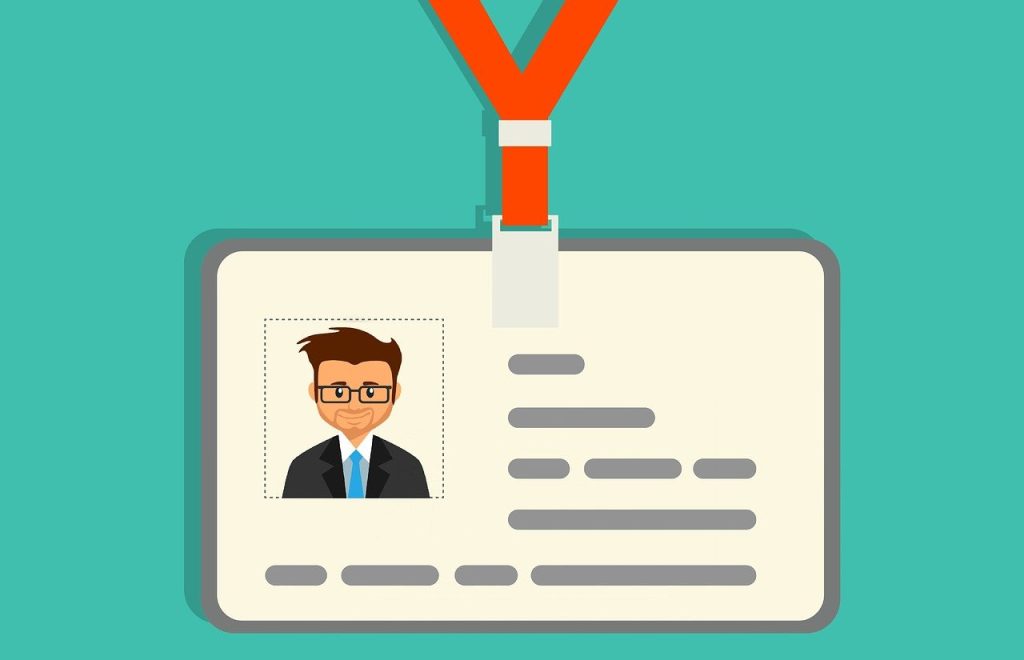 an identity badge