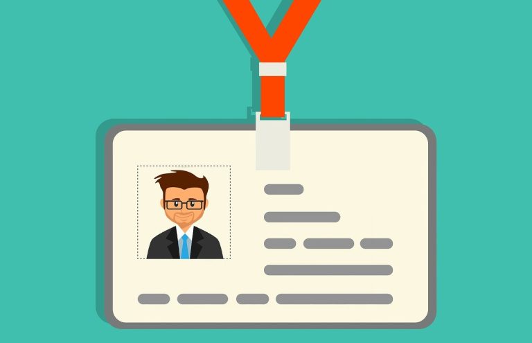 an identity badge